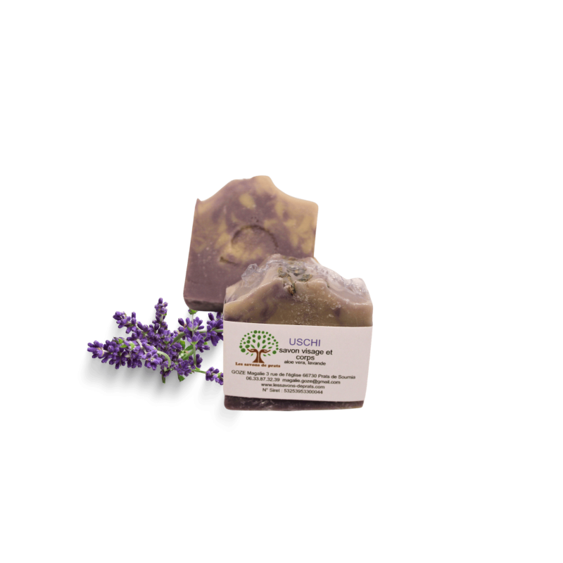 Uschi Savon Naturel Aloe Vera & Lavande – Hydratant et Apaisant